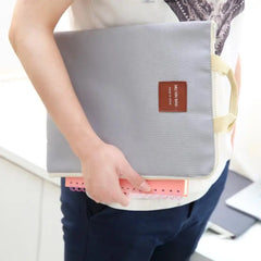 Large Canvas A4 File Folder Document Bag Business Briefcase Paper Storage