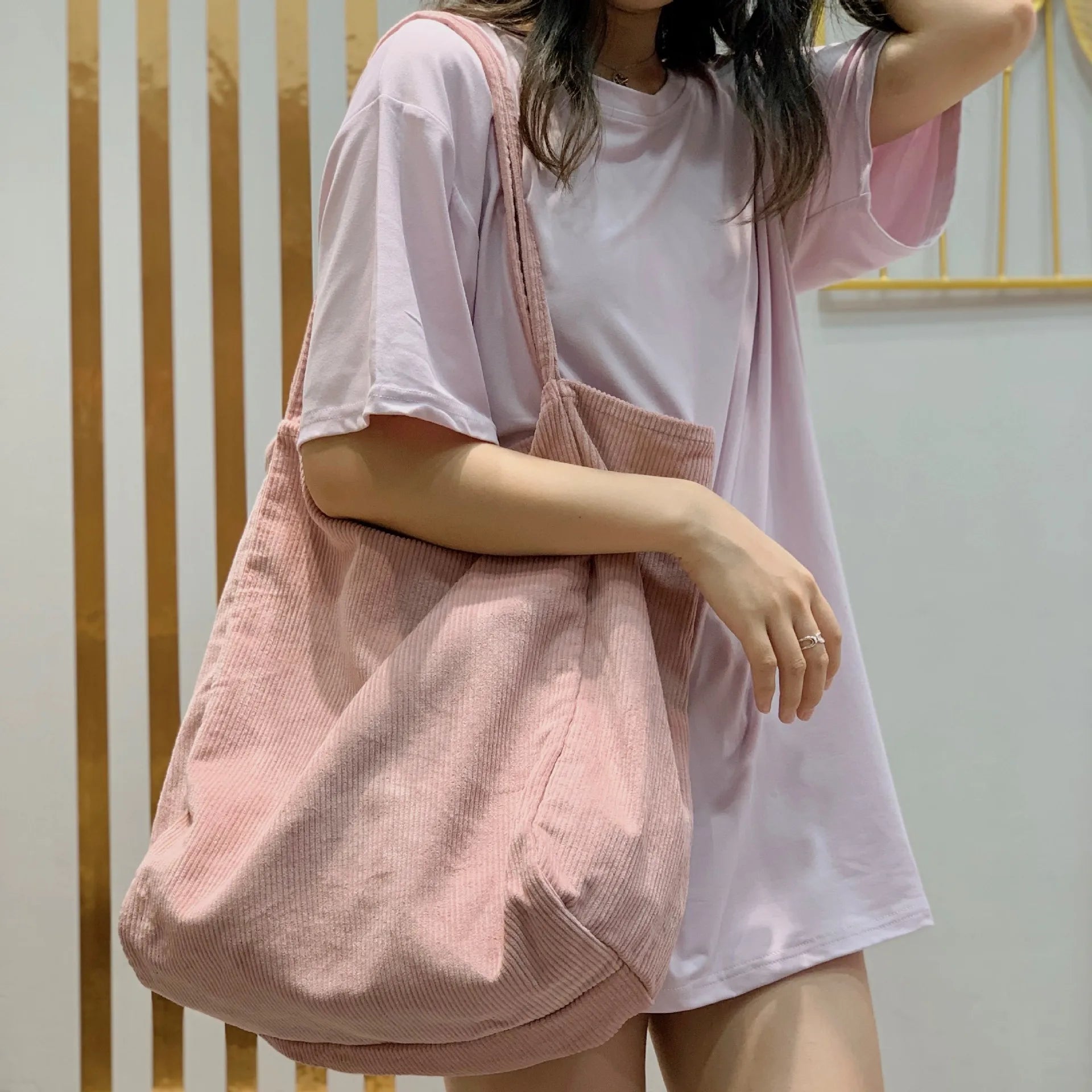 Large Canvas Tote Bag Women Big Capacity Shopping Handbag