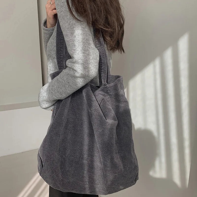 Large Canvas Women Shoulder Shopper Bag for Woman Female Handbags