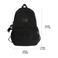 Large Capacity Nylon College Bookbag for Student Teenagers Girls