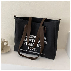 Large Canvas Shoulder Bag Tote Handbag