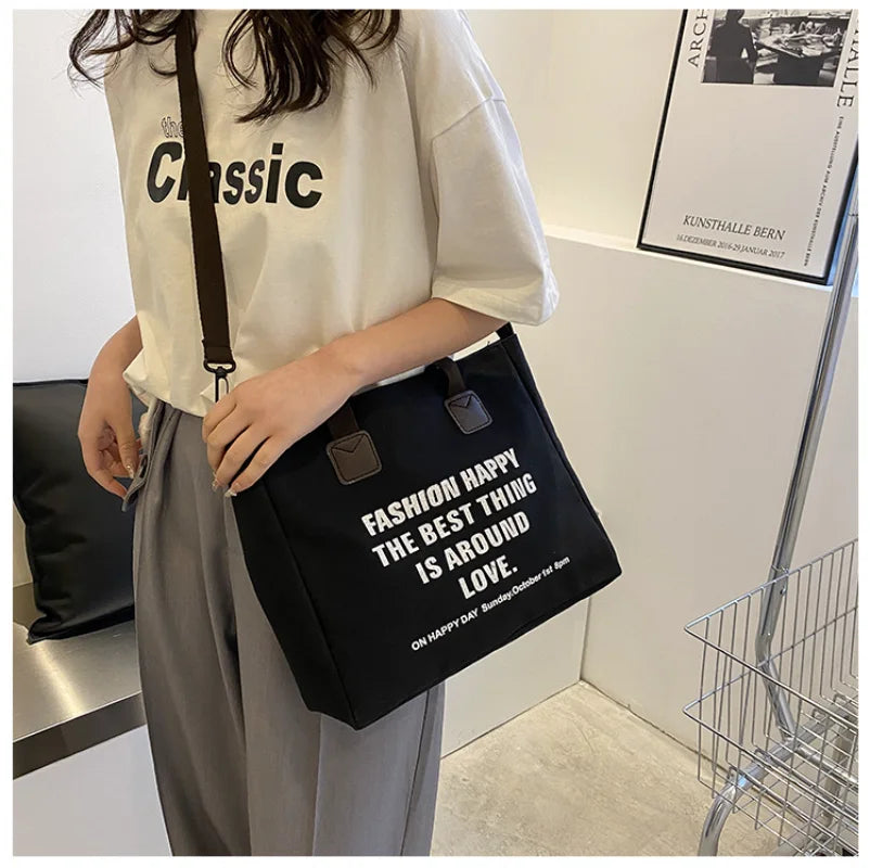 Large Capacity Women's Canvas Shoulder Bag Messenger Tote Handbags
