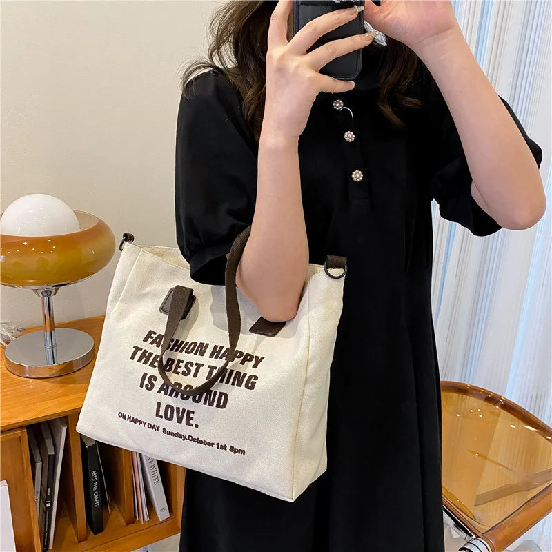 Large Capacity Women's Canvas Shoulder Bag Messenger Tote Handbags
