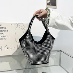 Bright Diamond Bucket Bag One Shoulder Portable Dinner Bag
