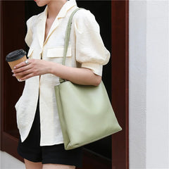 Large Capacity Bucket Bag PU Leather Shoulder Bags for Women