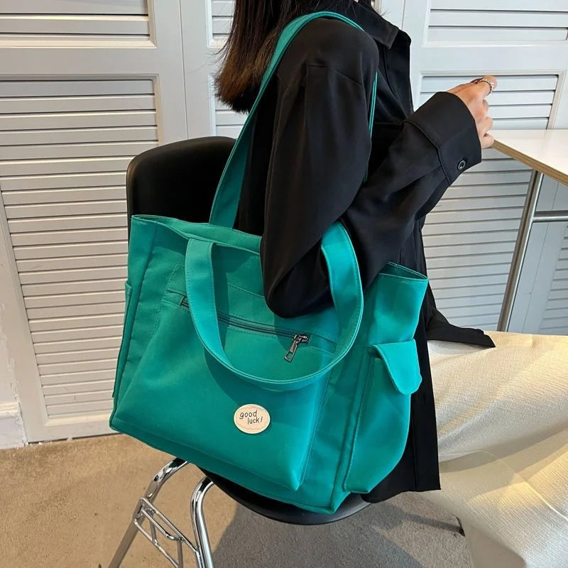 Large Capacity Canvas Bag for Women and College Students Tote