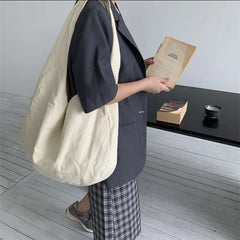 Large Capacity Canvas Bags Women's Casual Shoulder Crossbody Bag Retro Handbag