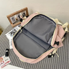 Large Canvas Backpack Student School Bag