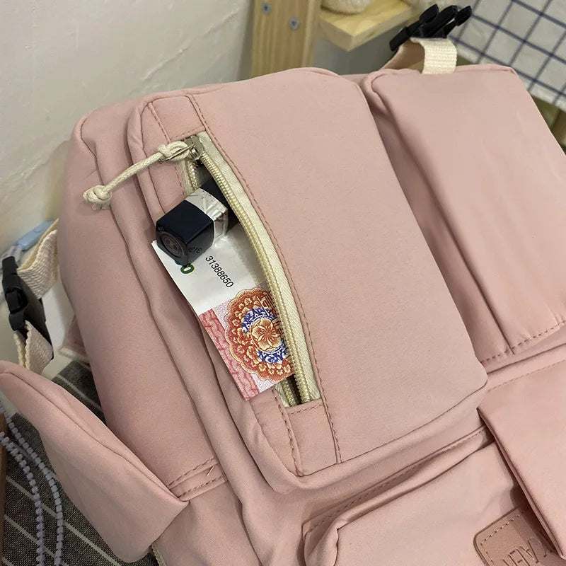 Large Canvas Backpack Student School Bag