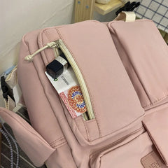 Large Canvas Backpack Student School Bag