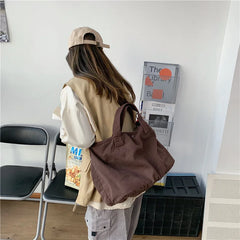 Large Capacity Soft Denim Shoulder Bag for Women