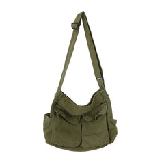 Large Capacity Canvas Shoulder Bags Soft Denim Travel Bag for Women