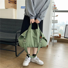 Large Capacity Soft Denim Shoulder Bag for Women