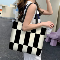 Large Capacity Canvas Shoulder Bags for Women Print Versatile In Handbag