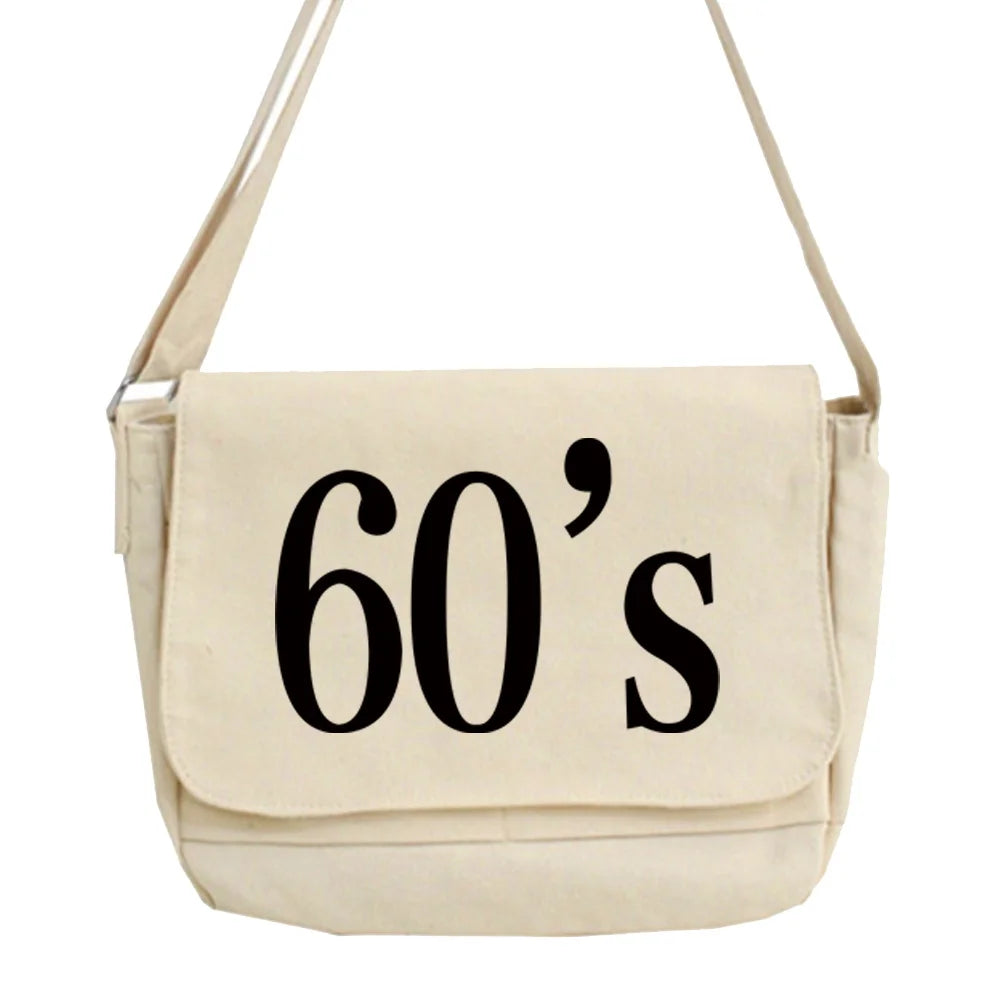 Canvas Shoulder Bag for Women Japanese Harajuku Diagonal Bag