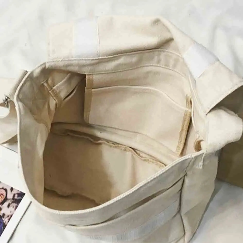 Canvas Shoulder Bag for Women Japanese Harajuku Diagonal Bag