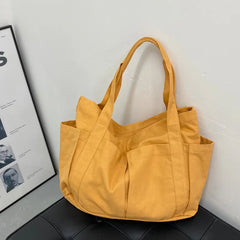 Large Capacity Canvas Tote Bag for Women Casual Shoulder Shopper Handbag