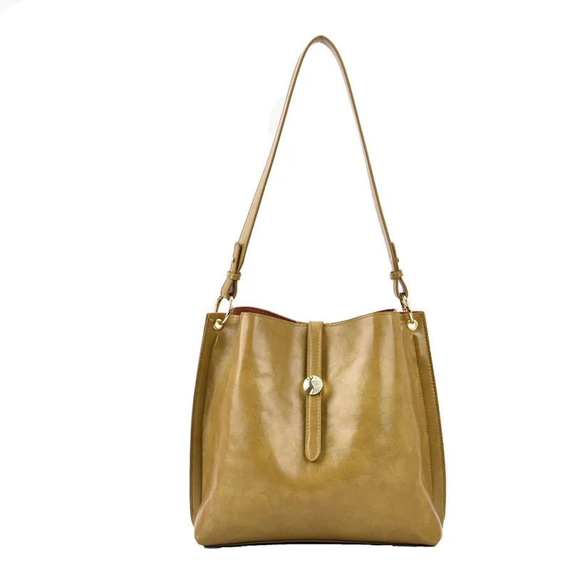 Large Capacity Crossbody Bags For Women High Bucket Bag Retro Female Shoulder Ba