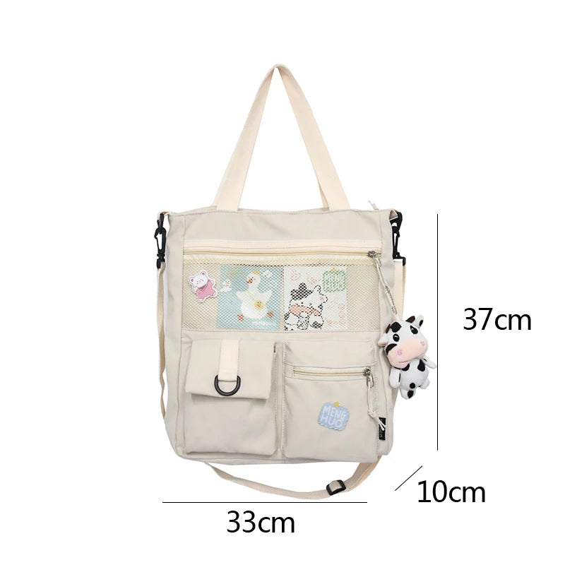 Large Capacity Student Shoulder Bags Waterproof Handbag