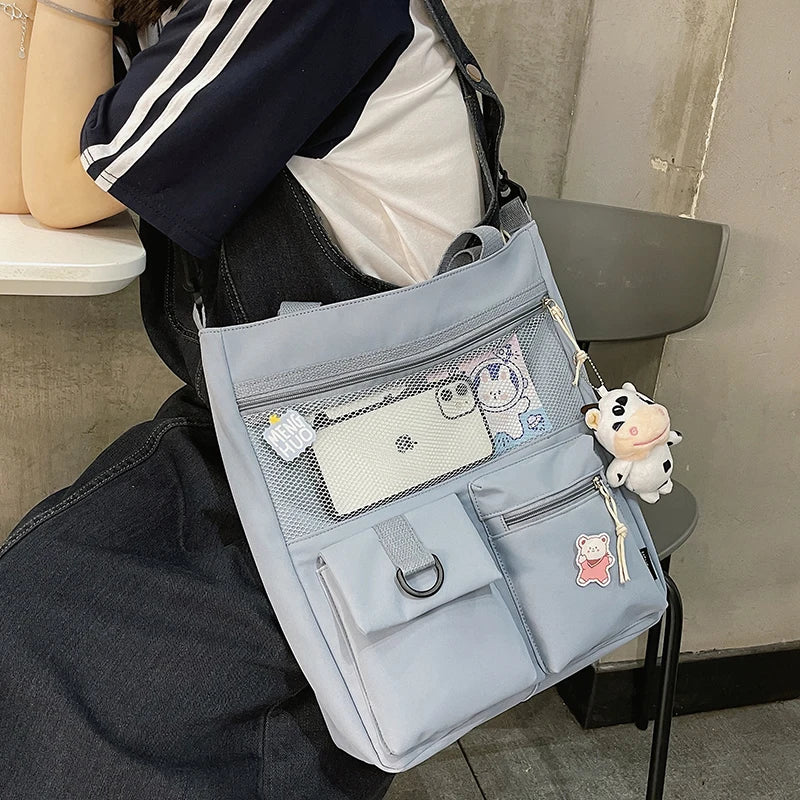 Large Capacity Student Shoulder Bags Waterproof Handbag