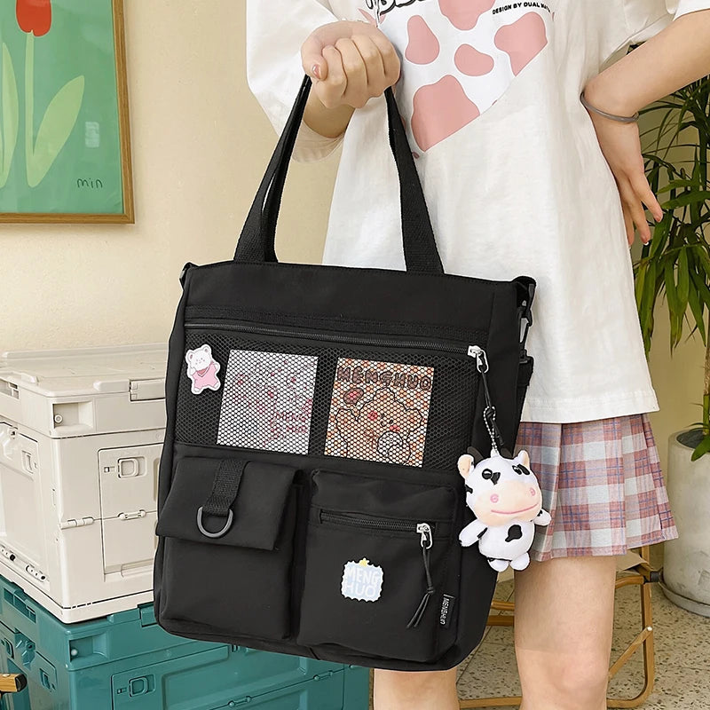 Large Capacity Student Shoulder Bags Waterproof Handbag