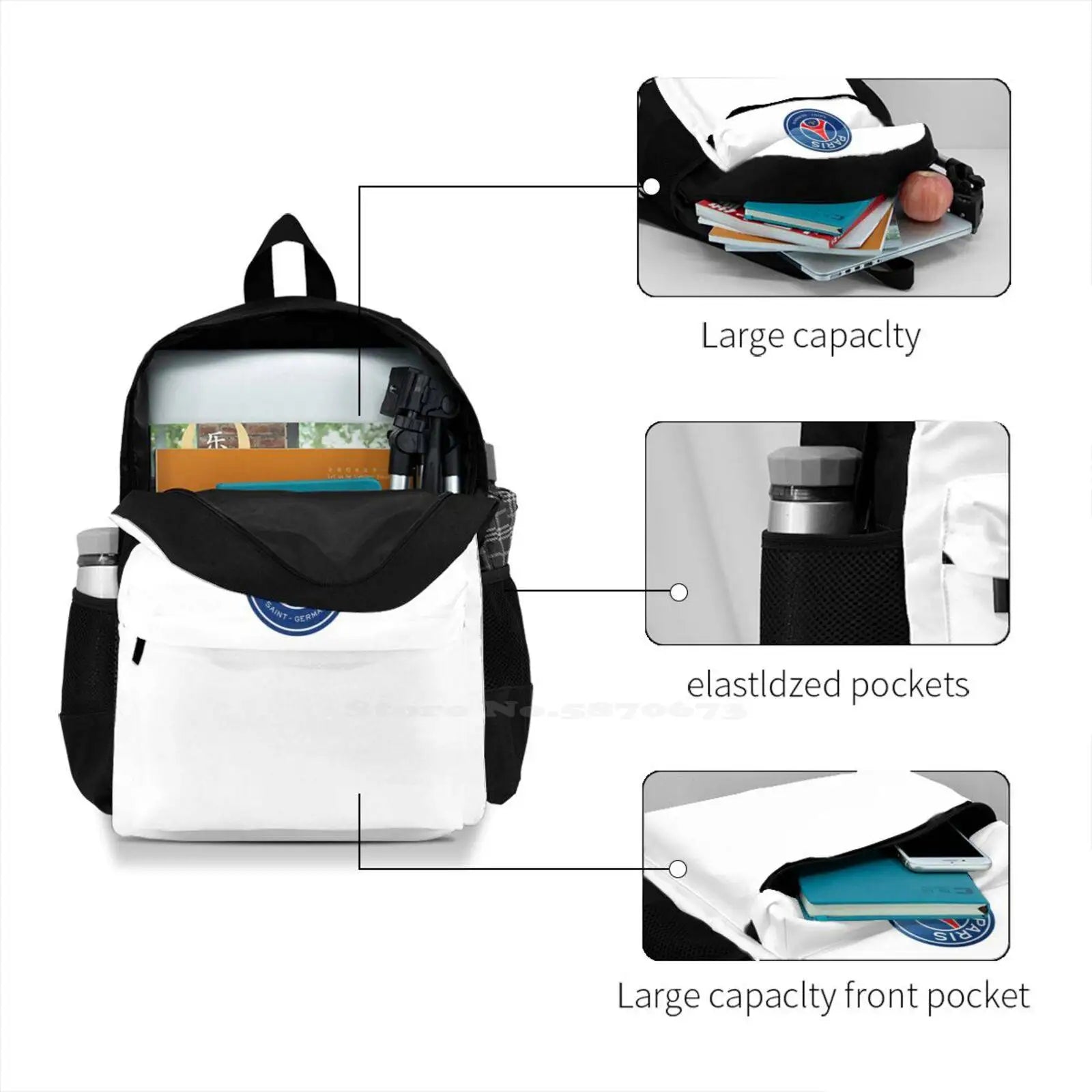 Large Capacity Backpack Laptop Travel Bags Football