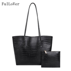 Large Capacity Crocodile Pattern Shoulder Bag
