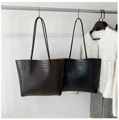 Large Capacity Crocodile Pattern Shoulder Bag