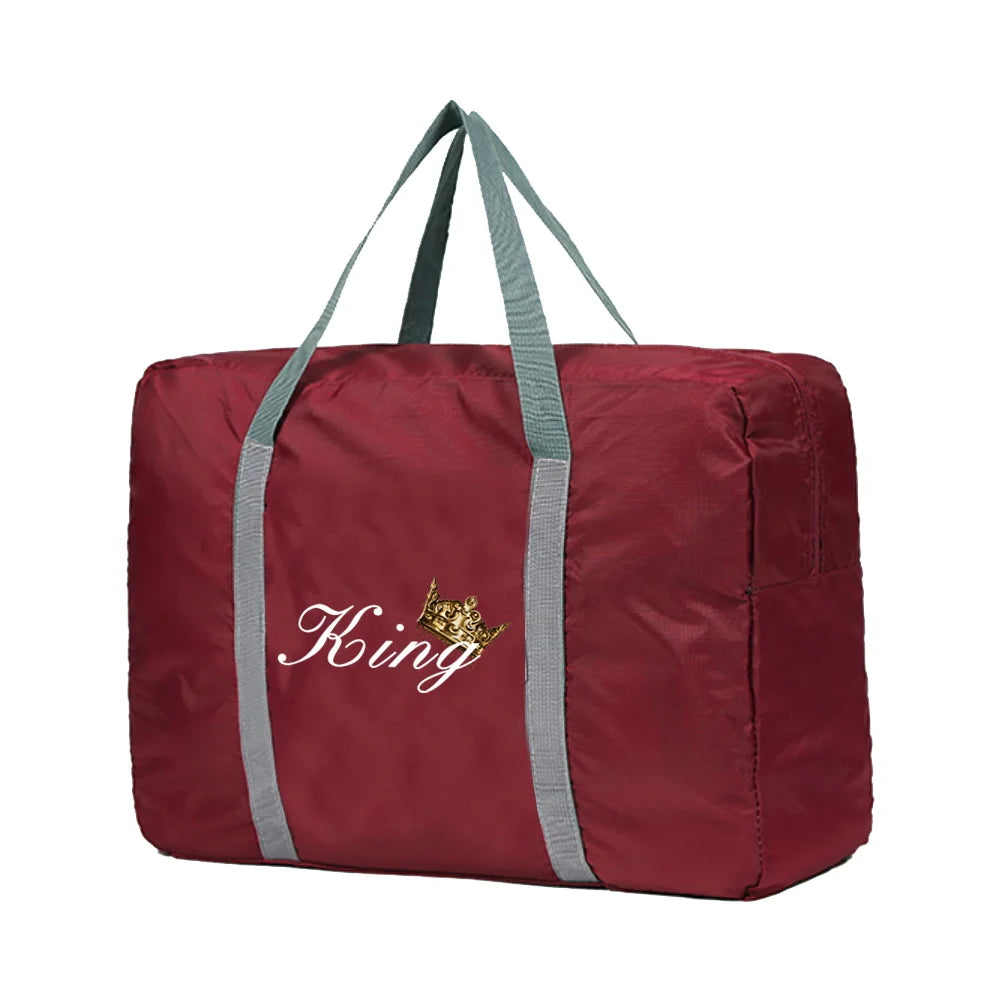 Foldable Travel Bag Clothes Organizers King Pattern Duffle Bag