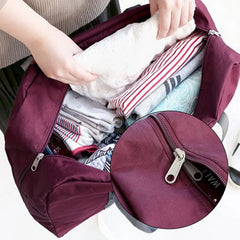 Food Pattern Duffle Bag Large Capacity Foldable Travel Clothes Organizers