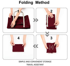 Large Capacity Foldable Travel Bag Print Organizers Bags Handbag