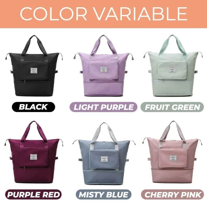 Large-Capacity Foldable Travel Bag Waterproof Duffel Tote Crossbody