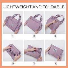 Large-Capacity Foldable Travel Bag Waterproof Duffel Tote Crossbody