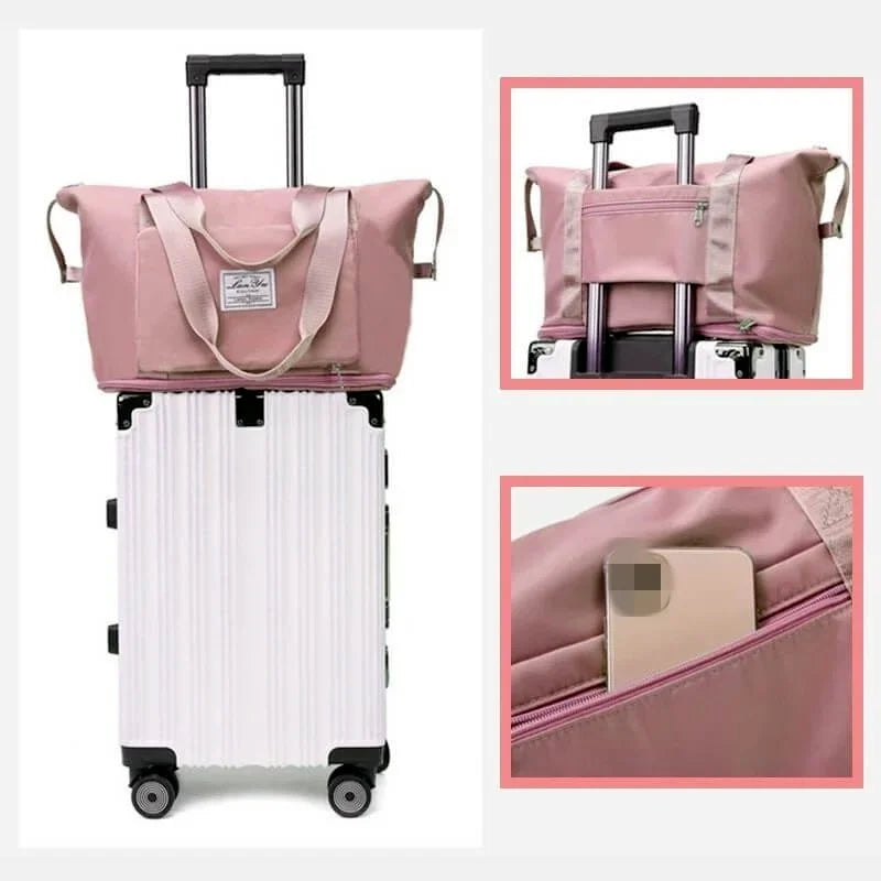 Large Capacity Folding Travel Bag Waterproof Duffel Fabric Bag