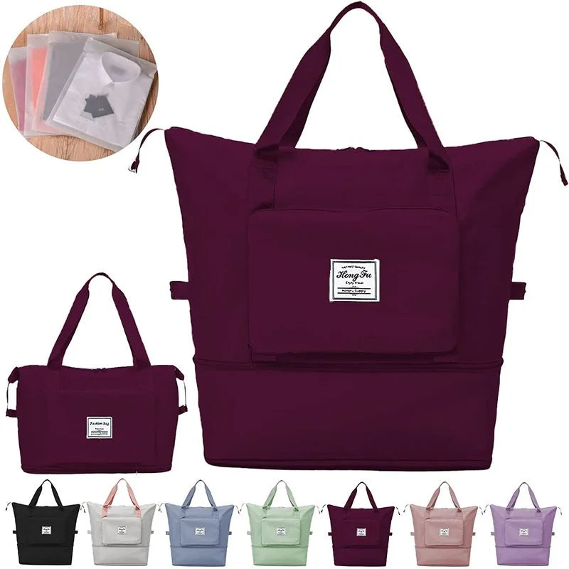 Large Capacity Folding Travel Bag Waterproof Duffel Fabric Bag