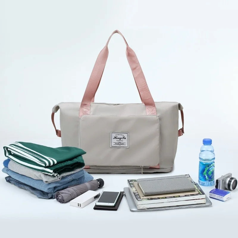 Large Capacity Folding Travel Bag Waterproof Duffel Fabric Bag