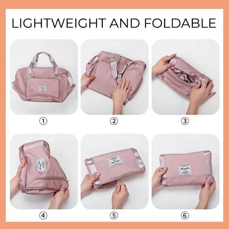Large Capacity Folding Travel Bag Waterproof Duffel Fabric Bag