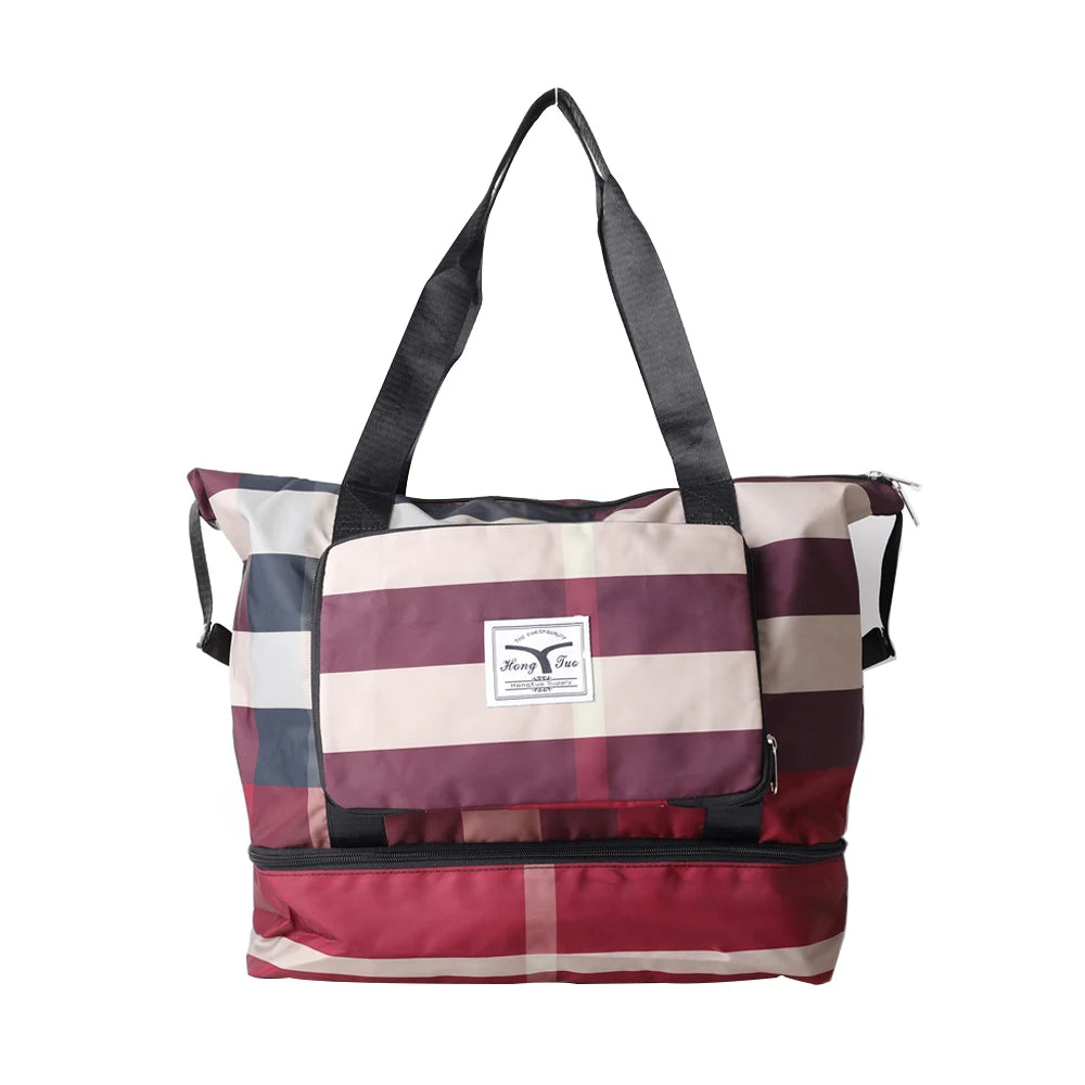 Folding Travel Bags Dry/Wet Separat Luggage Tote Handbag Travel Duffle