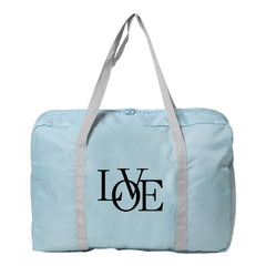 Large Capacity Folding Travel Bags Text Print Tote Handbag