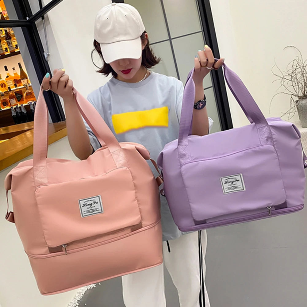Large Folding Travel Bag Waterproof Duffle Gym Yoga Shoulder Bag