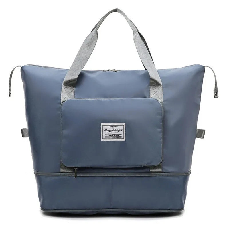 Large Folding Travel Bag Waterproof Tote Duffle Gym Yoga Storage Shoulder