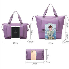 Large Capacity Waterproof Folding Travel Bag Luggage Tote Gym Yoga Shoulder Bag