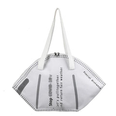 Casual Canvas Tote Bag Large Capacity Mask Shoulder Bags