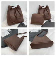 Large-Capacity Handbags Women Tote Pu Leather Autumn Underarm Shoulder Bag