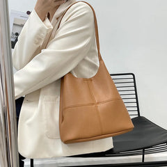 Large-Capacity Handbags Women Tote Pu Leather Autumn Underarm Shoulder Bag
