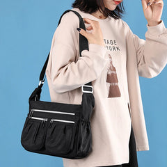 Large Capacity Waterproof Nylon Crossbody Shoulder Bag for Women