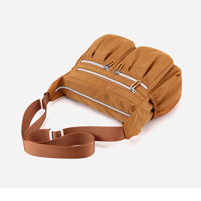 Large Capacity Waterproof Nylon Crossbody Shoulder Bag for Women