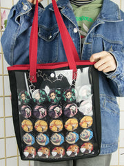 Large Harajuku Ita Bag Canvas Shoulder Bag, Transparent Handbag for Women