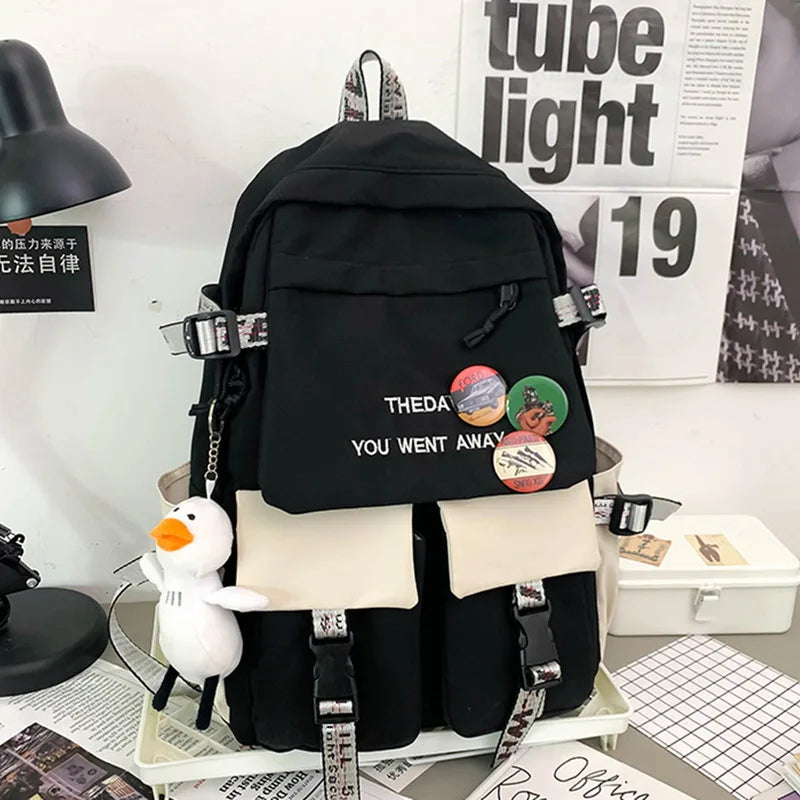 Large Capacity Girl Backpack Female Student School Bags