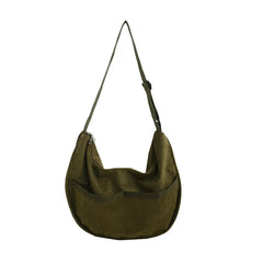Large Capacity Women's Shoulder Bag Corduroy Messenger Bag